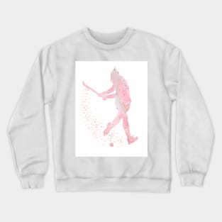 Girl Field Hockey Watercolor Sport Gift Crewneck Sweatshirt